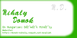 mihaly domok business card